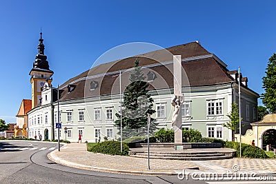 Castle and museum, MoravskÃ© Budejovice town, Vysocina district, Czech republic, Europe Stock Photo